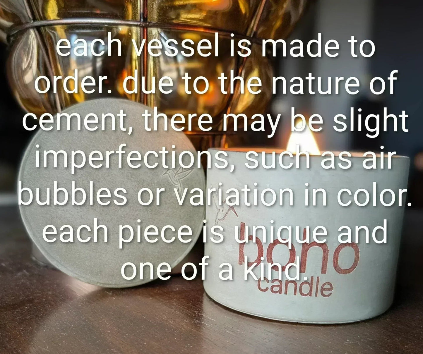 bourbon trail candle. bourbon butterscotch scent + refillable concrete vessel, wood wick - boho candle