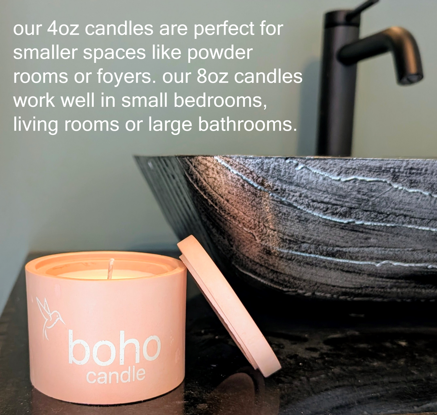 citrus muse candle + burnt orange refillable concrete vessel