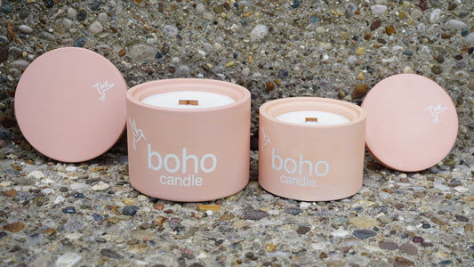 sugar mirage candle + soft pink refillable concrete vessel-available spring 2026!