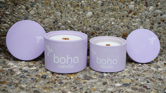 meadow ritual candle + lavender refillable concrete vessel-available spring 2026!