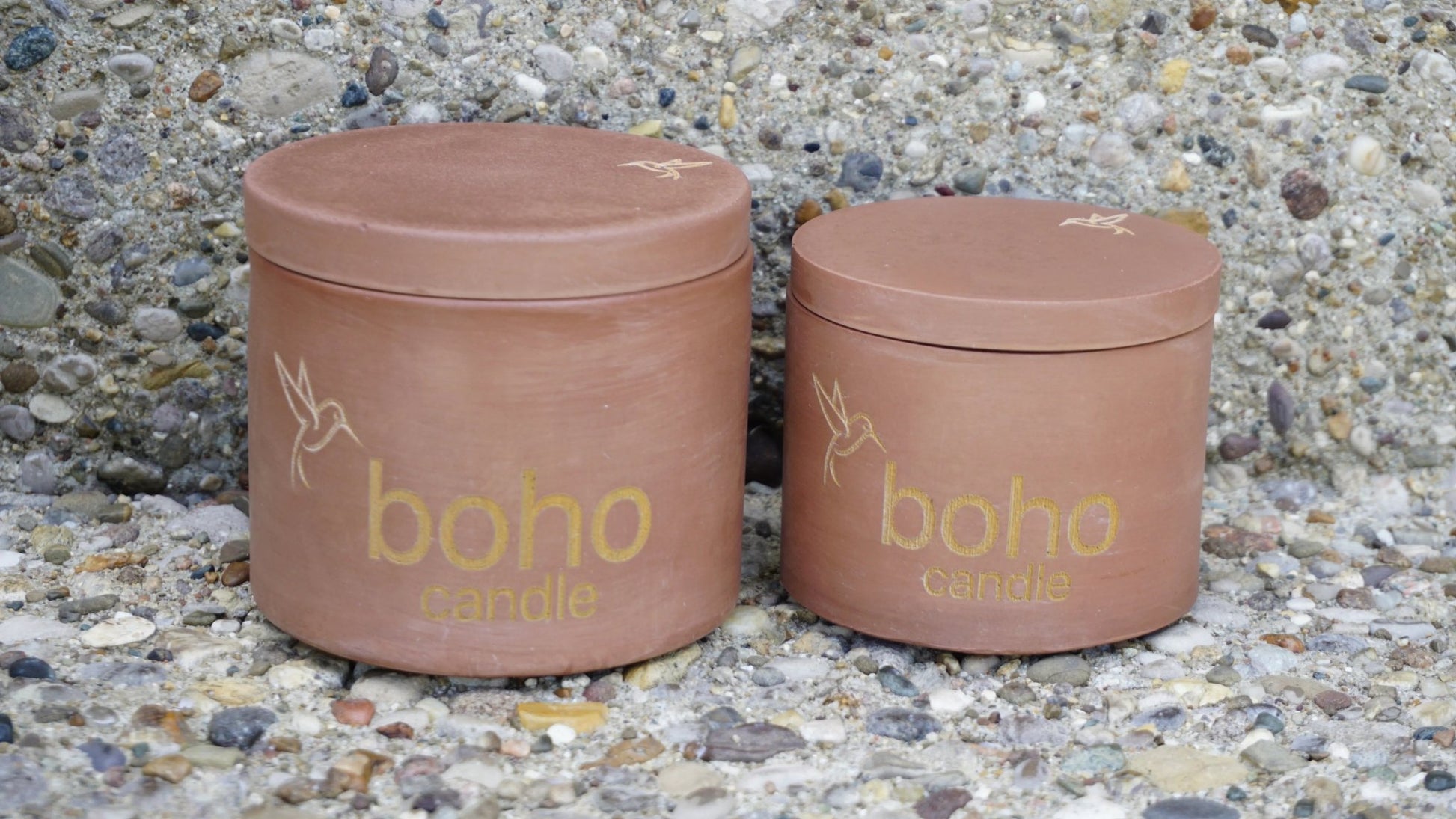 market mornings candle. honey & chocolate croissant scent + refillable concrete vessel, wood wick - boho candle