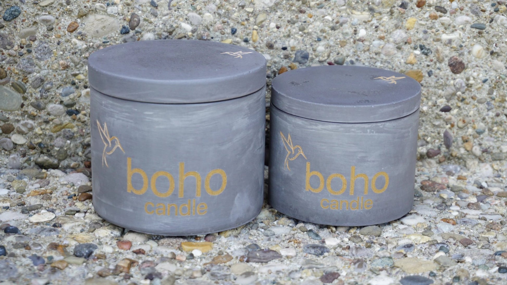 prairie smoke candle. leather & ambered tobacco scent + refillable concrete vessel, wood wick - boho candle