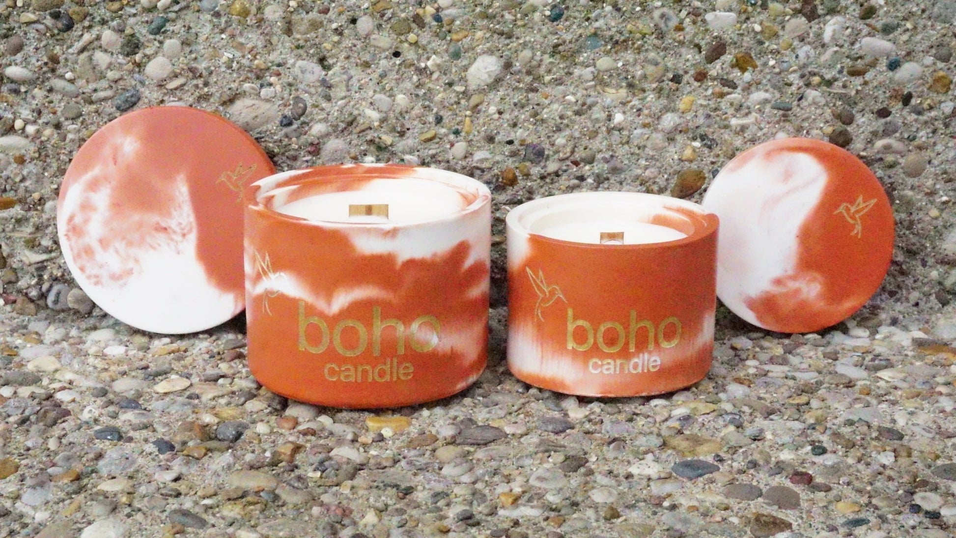 frosted mint candle - boho candle