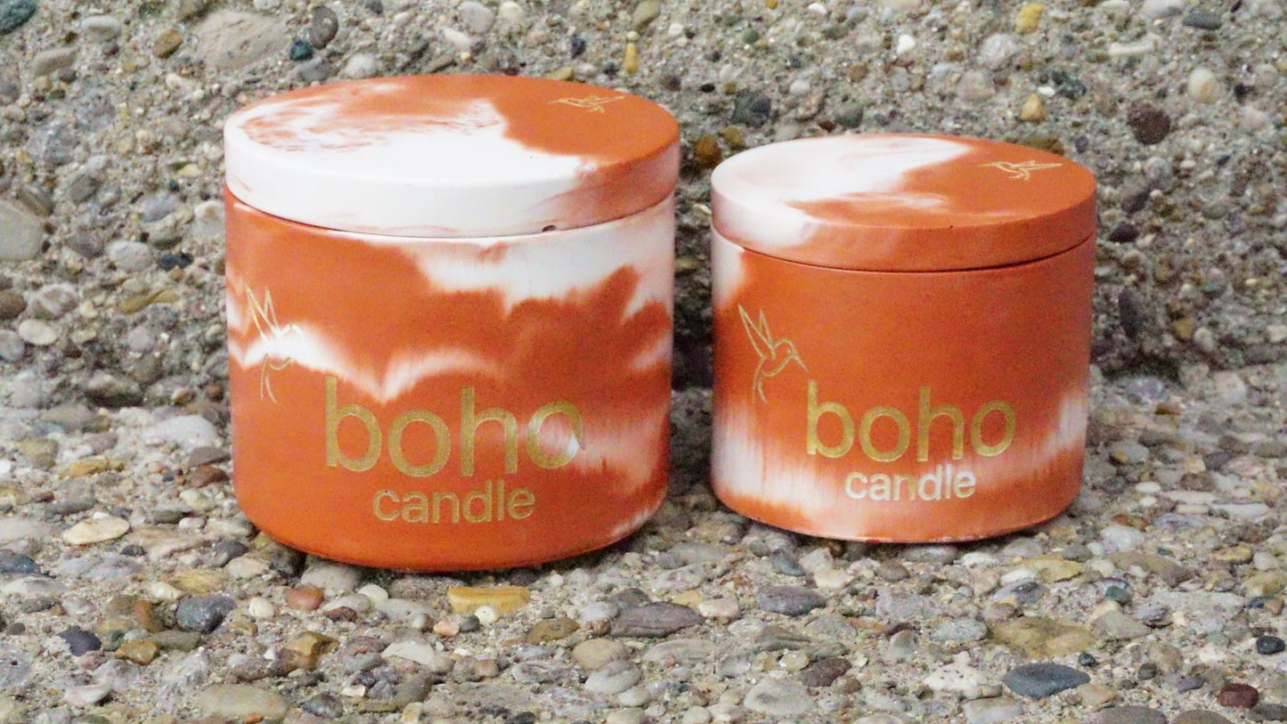 frosted mint candle - boho candle