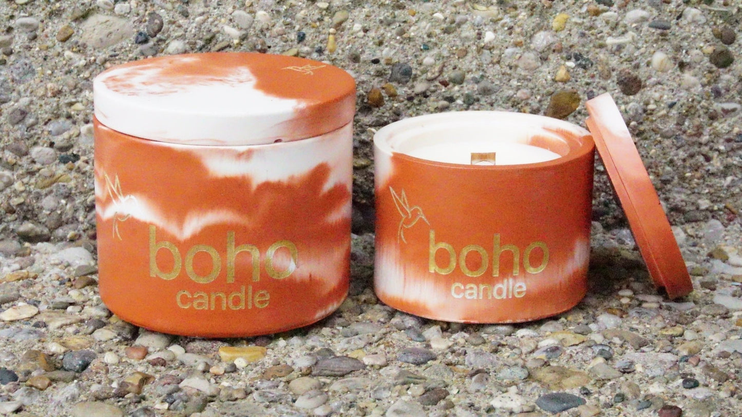 frosted mint candle - boho candle
