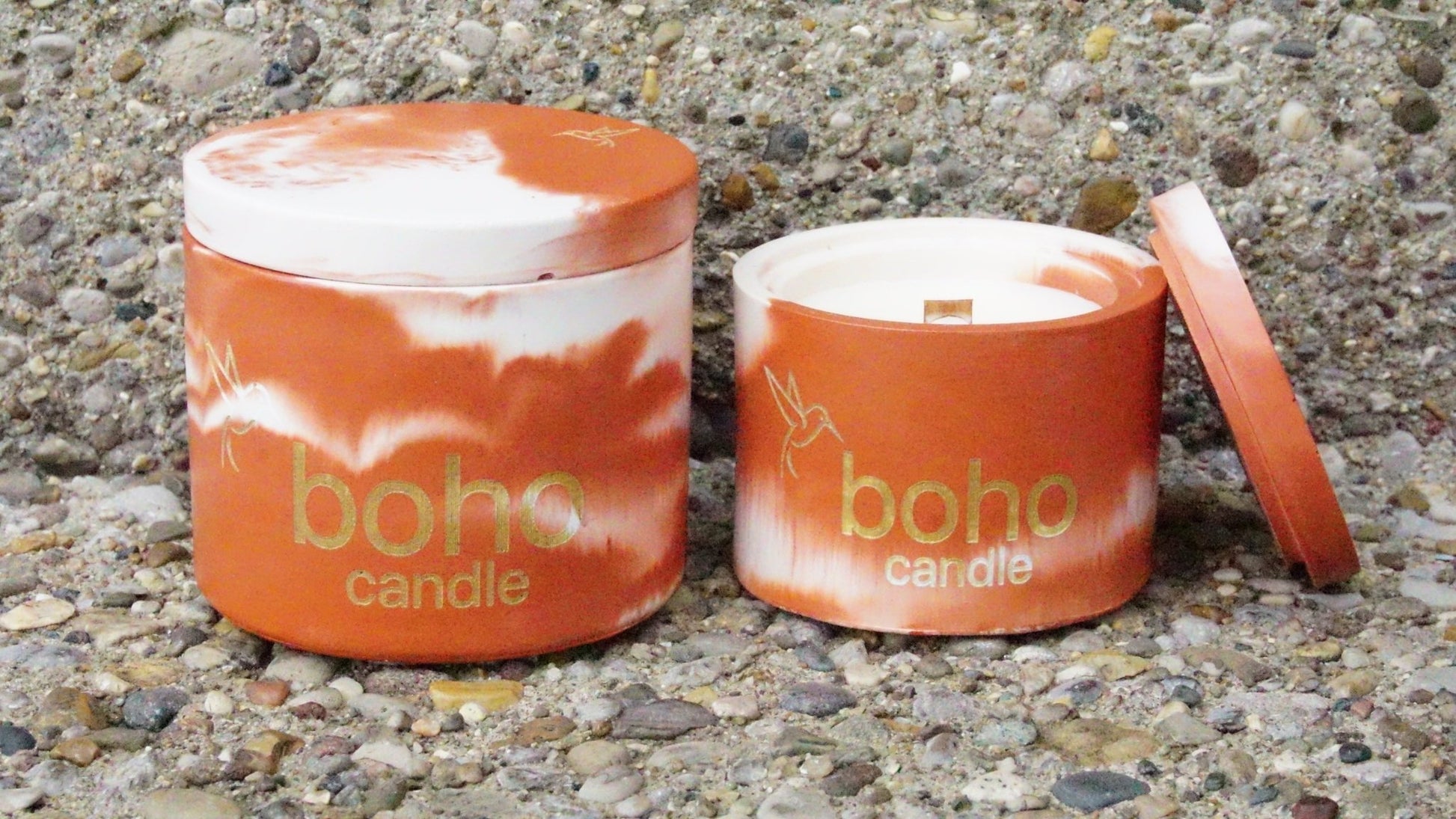 frosted mint candle - boho candle