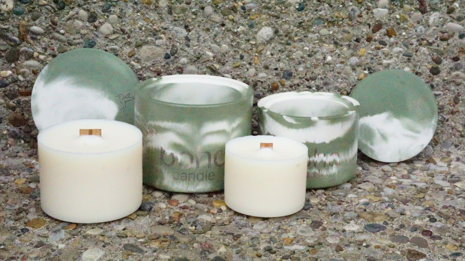 evergreen candle - boho candle