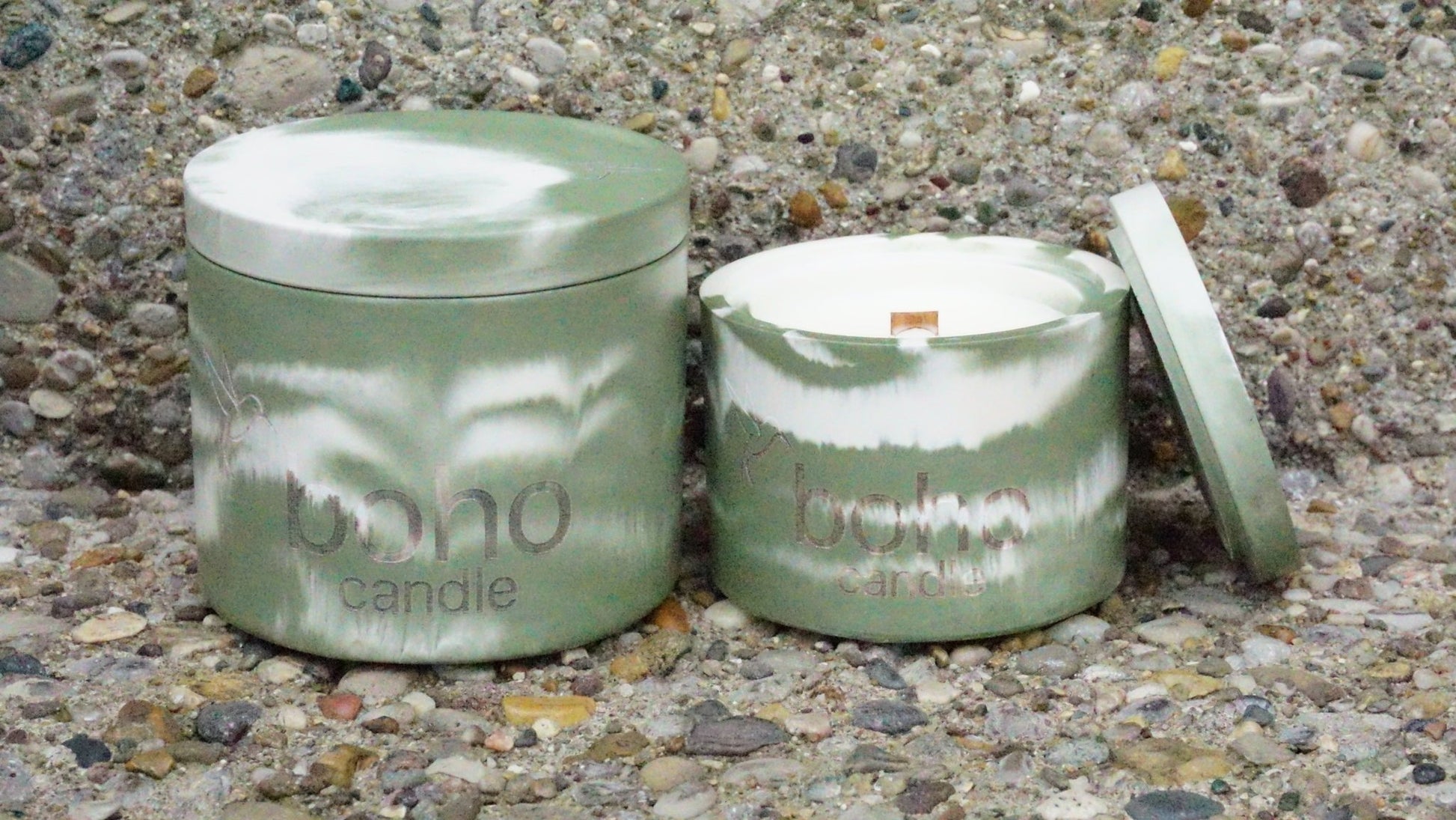 evergreen candle - boho candle