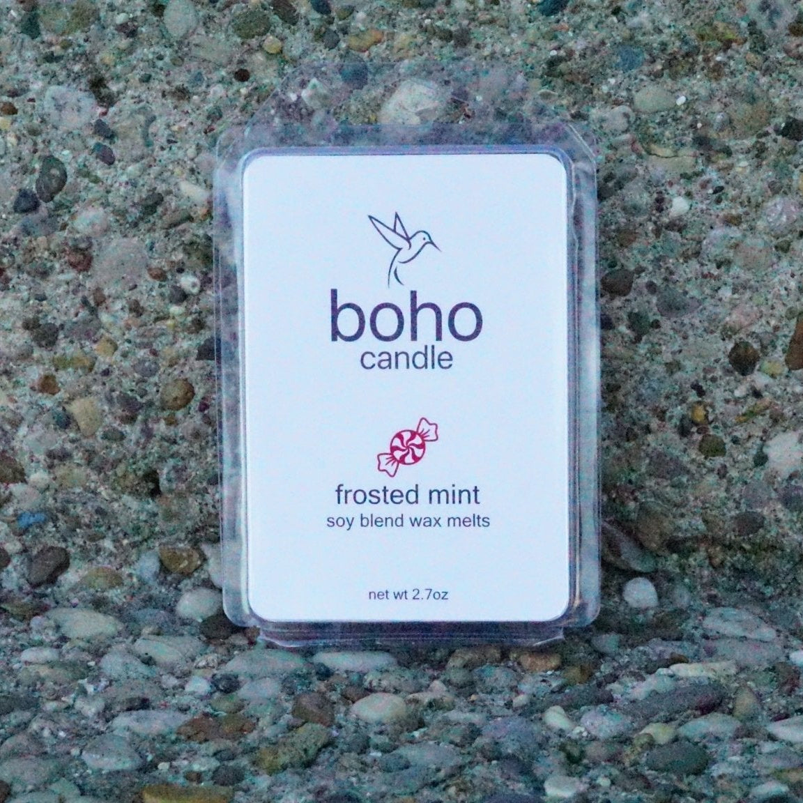 frosted mint wax melts - boho candle