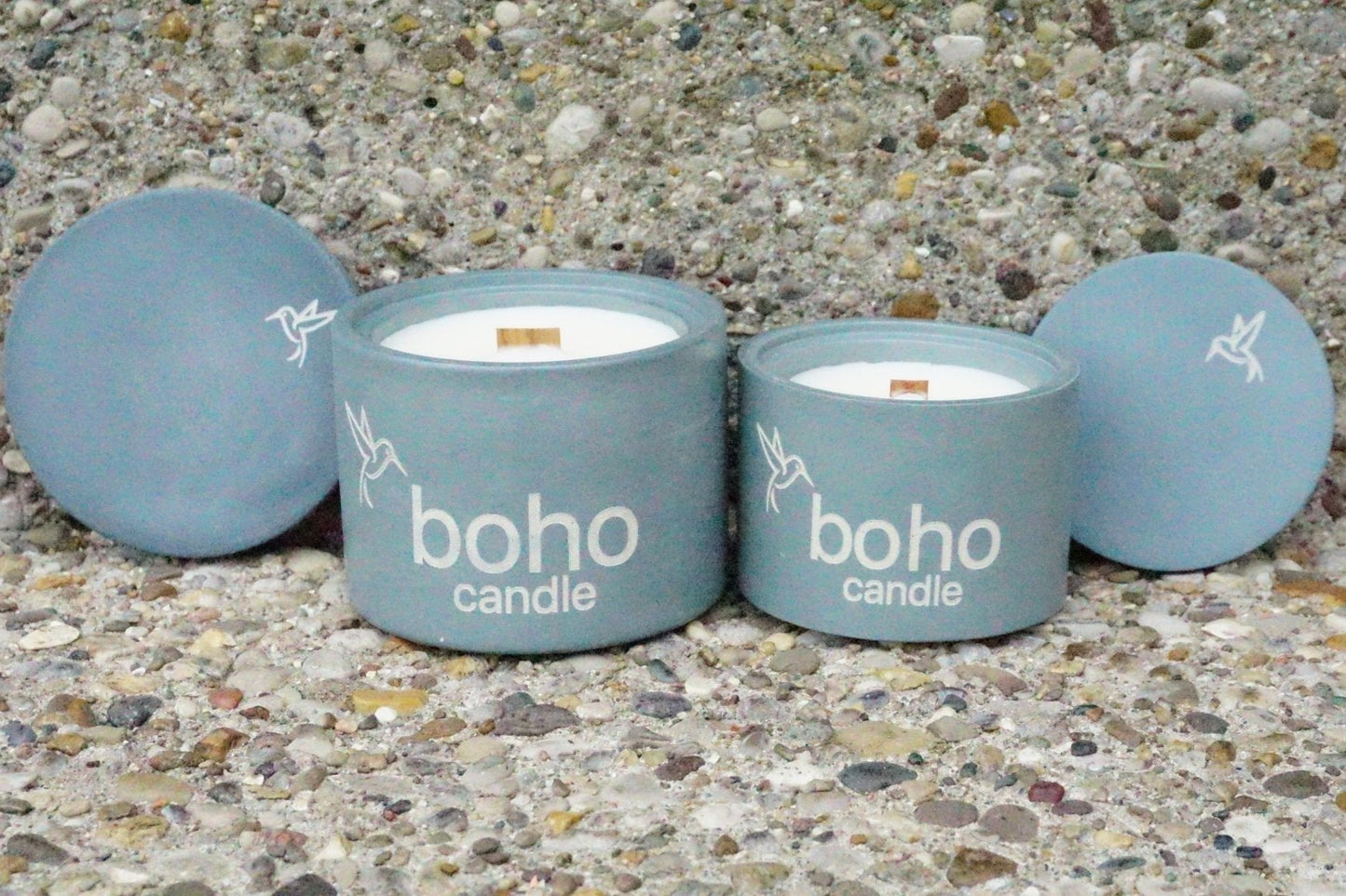 linen candle - boho candle