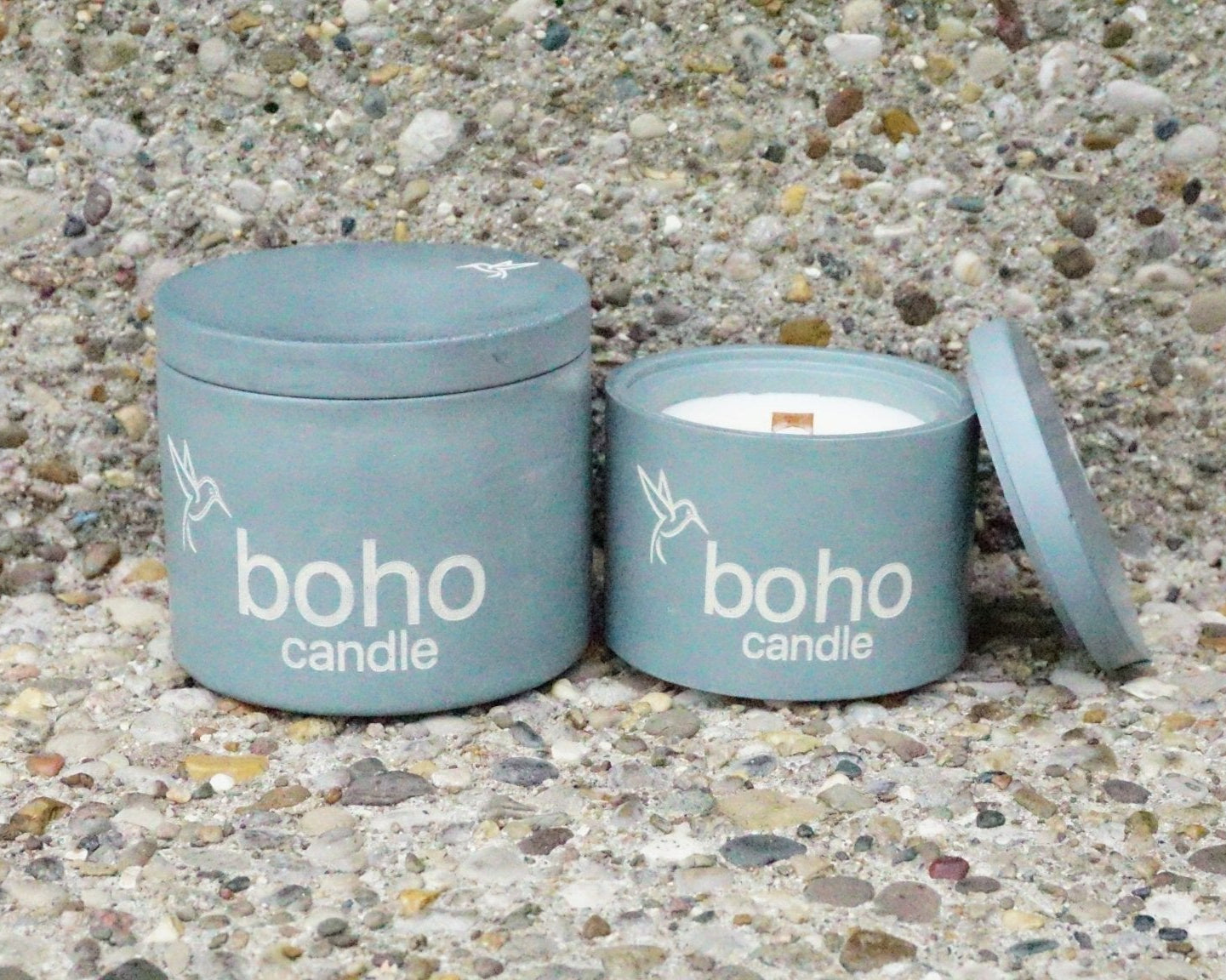 linen candle - boho candle