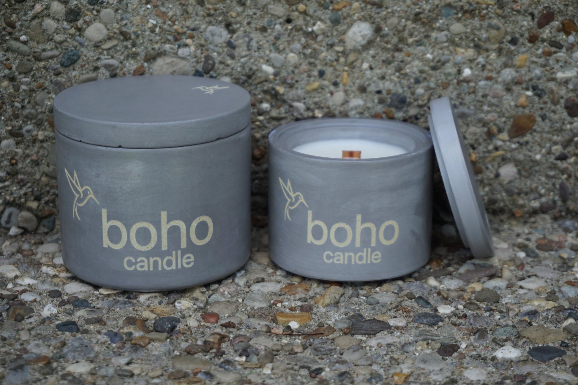 grounded candle - boho candle