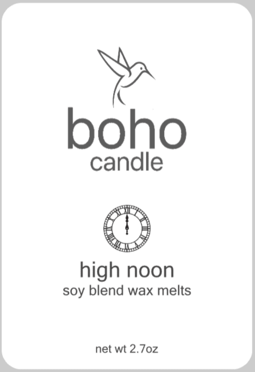 high noon wax melts - boho candle